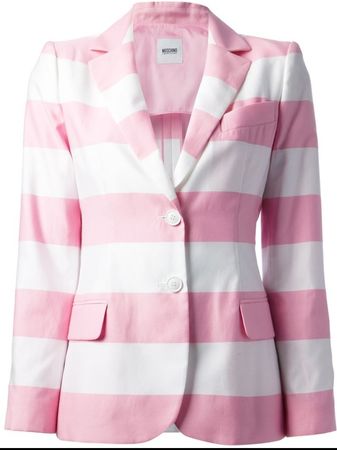 pink striped blazer
