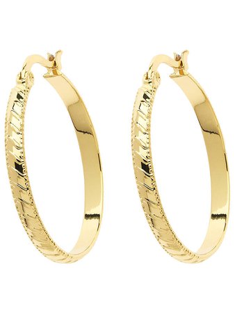 Monet Stripe Hoop Earrings, Gold at John Lewis & Partners