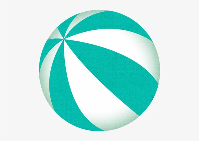 Turquoise White Beach Ball Summer Beach Ball - Beach Ball Clipart Png - 500x500 PNG Download - PNGkit