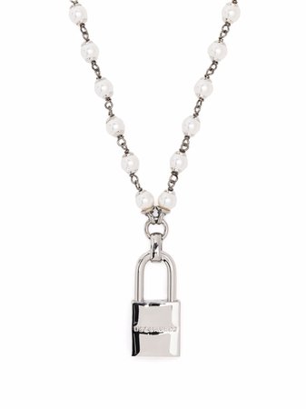 Dsquared2 padlock pearl necklace - FARFETCH
