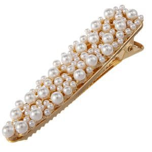 Hairclip pearl mix oval White - Nora Norway