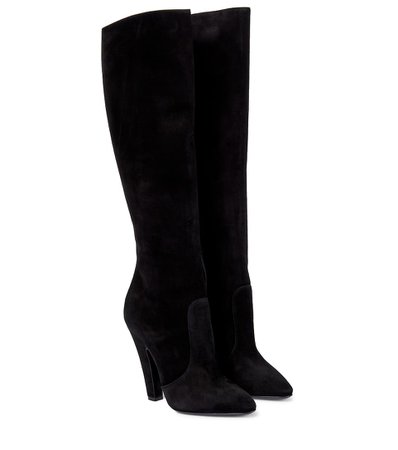 Saint Laurent - 68 110 suede knee-high boots | Mytheresa