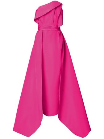 Carolina Herrera Strapless Pleated Column Gown - Farfetch