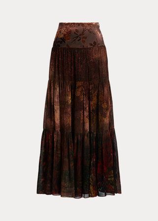 Bernice Floral Velvet Skirt