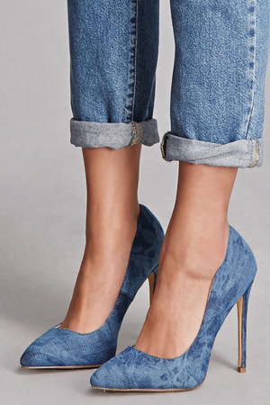 jeans heels