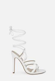 white strappy heels