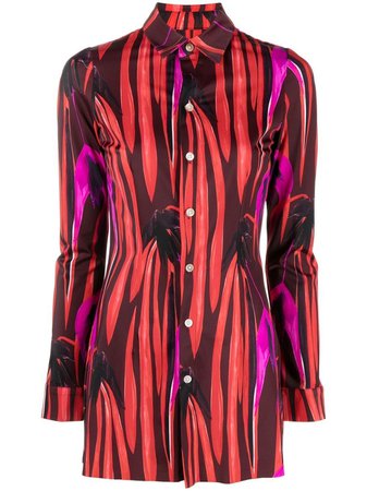 Louisa Ballou abstract-print Shirt Dress - Farfetch