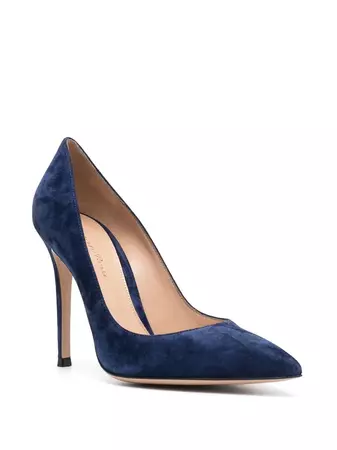 Gianvito Rossi 105mm Pointed Suede Pumps - Farfetch