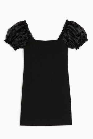 Black Organza Mini Dress | Topshop black