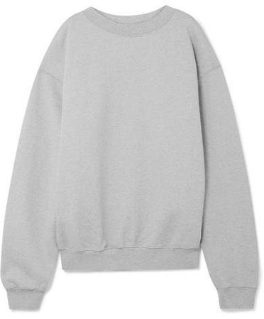 Harry Oversized Cotton-blend Terry Sweatshirt - Light gray