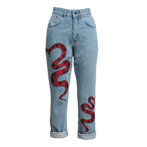 Jeans PNG Paint Artsy Snake