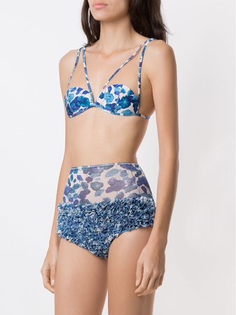 Adriana Degreas High Waisted Ruffle Bikini Set - Farfetch