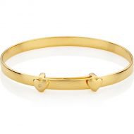 Personalised Gold First Diamond Baby Bangle | Molly B London
