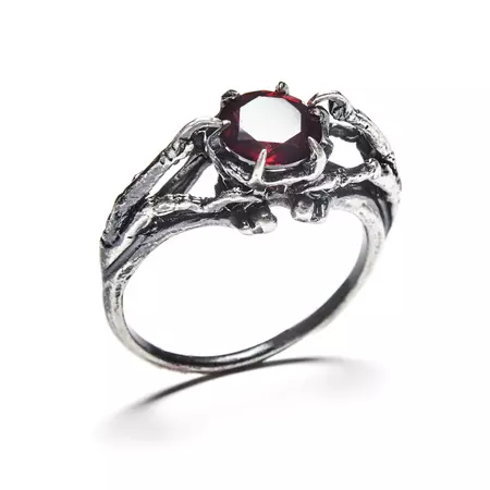The Psychopomp. Garnet Ring. – Blood Milk Jewels
