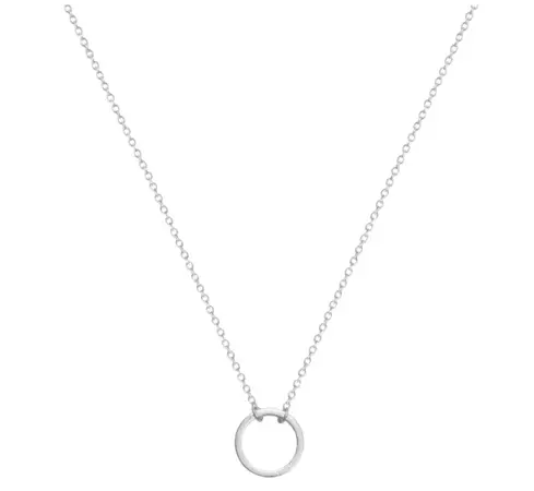 circle ring necklace silver
