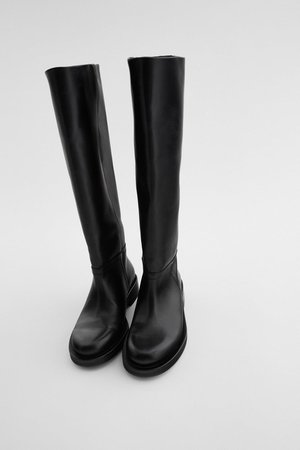 TALL LEATHER BOOTS | ZARA United States