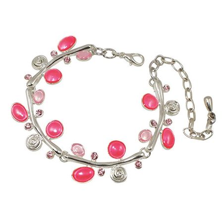 Florentia émail Rose ton argent-Bracelet avec cristal Rose (avec Boîte Cadeau): Amazon.fr: Bijoux