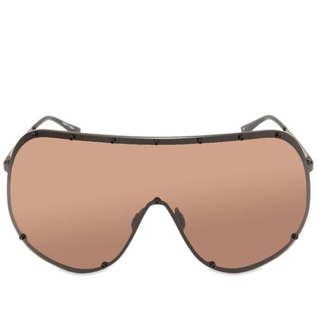 Rick Owens Shield Sunglasses Black & Brown | END.