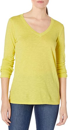 Velvet by Graham & Spencer womens Blaire Long Sleeve V-neck Tee T Shirt, Black, Small US at Amazon Women’s Clothing store