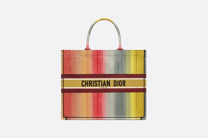 Multicolor Dioraura Canvas Dior Book Tote - Bags - Woman | DIOR