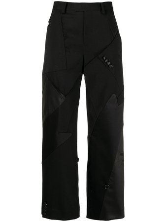 Shop UNDERCOVER panelled straight-leg trousers with Express Delivery - FARFETCH