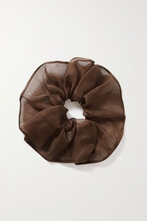 Brown Silk-organza hair tie | Sophie Buhai | NET-A-PORTER