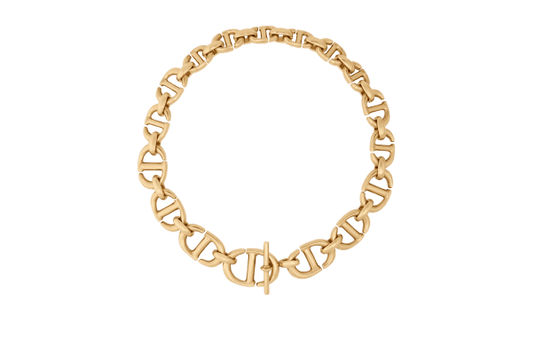 CD NAVY NECKLACE Gold finish metal