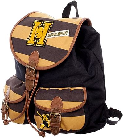 Amazon.com | Harry Potter Hufflepuff Varsity Knapsack Backpack 14 x 17in | Casual Daypacks