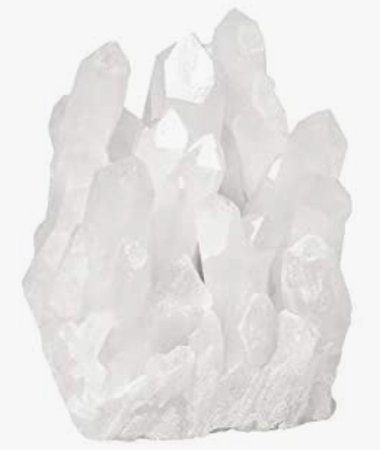 clear quartz crystal cluster