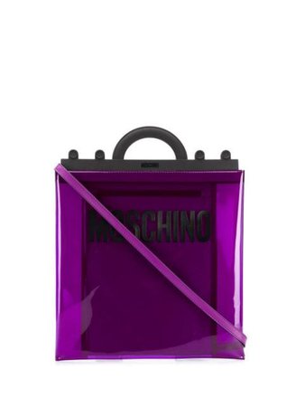 Purple Moschino Flat Shopper Tote Bag | Farfetch.com