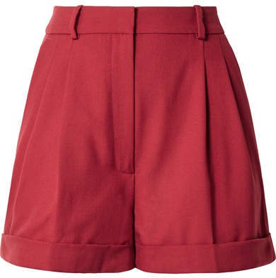 Racil - Max Wool-piqué Shorts - Red
