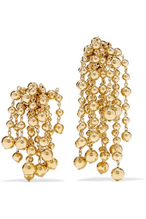 Jacquemus | Les Perles Yasmin gold-tone clip earrings | NET-A-PORTER.COM