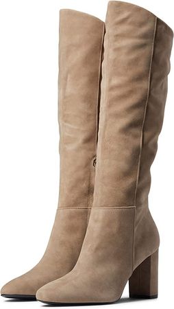 Amazon.com | Calvin Klein Women's ALMAY Knee High Boot, Taupe Suede 240, 8 | Shoes