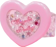 angelic pretty clear glittery heart shaped ring in pink