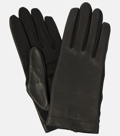 Leather Gloves in Black - Alaia | Mytheresa
