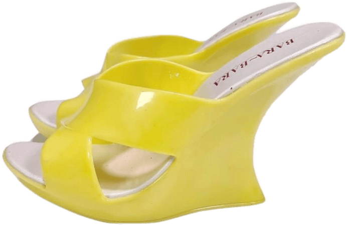 jelly yellow heels