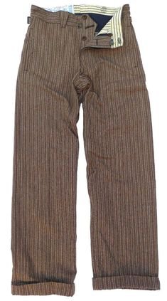Brown Corduroy Pinstripe Baggy Pants