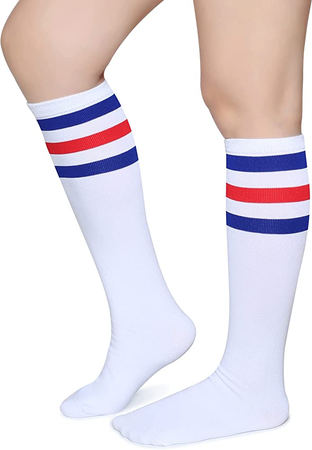 red white and blue socks