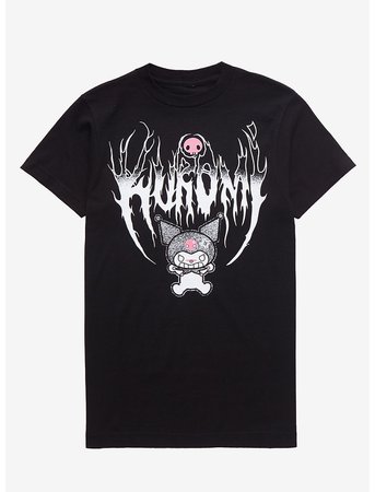Kuromi Metal Font Girls T-Shirt