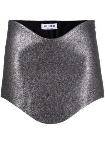 The Attico Wave Metallic Mini Skirt - Farfetch