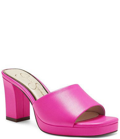Jessica Simpson Elyzza Leather Platform Dress Sandals | Dillard's