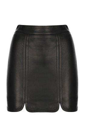 Double Stitch Leather Mini Skirt By Zeynep Arçay | Moda Operandi