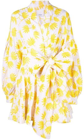 Acler floral wrap mini dress