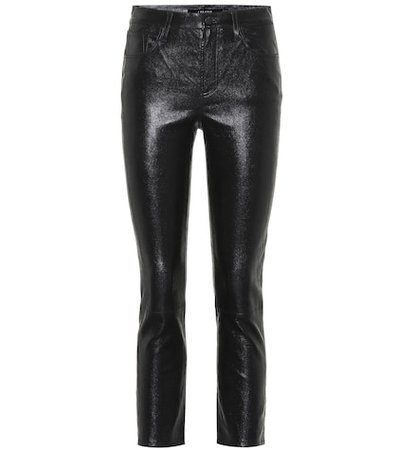 Ruby cropped leather skinny jeans