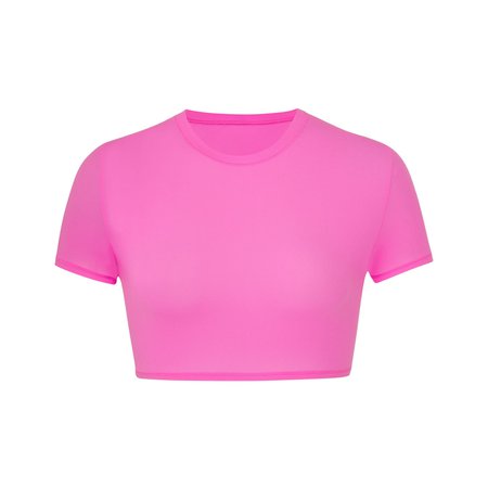 Fits Everybody Super Cropped T-Shirt - Neon Orchid | SKIMS