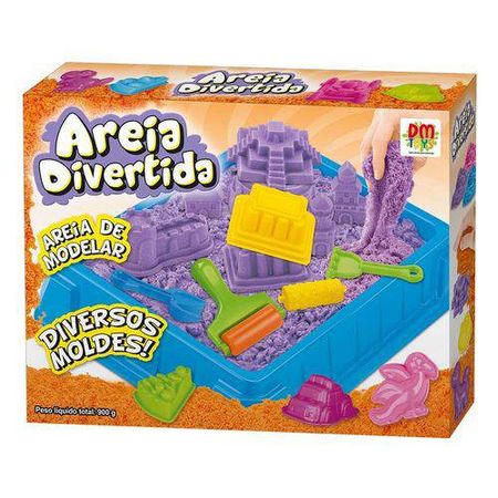 Massinha Areia de Modelar Divertida 900g Castelo 6 Moldes 5 Acessorios Diversos Brinquedo nas Lojas Americanas.com