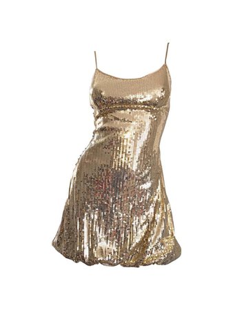 Gold sequence mini dress