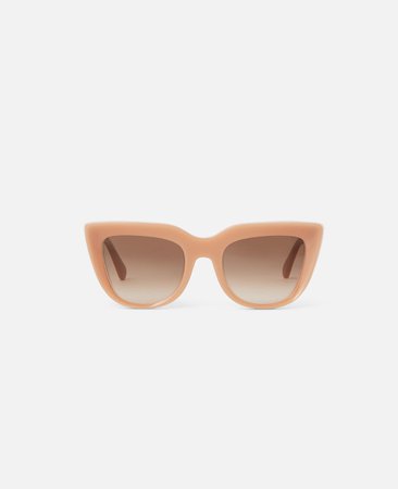 Women Milky Nude Cat-Eye Sunglasses | Stella McCartney SK