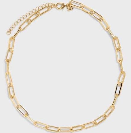 gold paper clip necklace