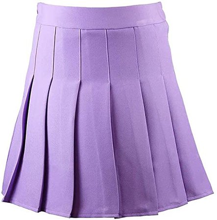 Hoerev Women Girls Short High Waist Pleated Skater Tennis Skirt,Purple,10,XX-Large at Amazon Women’s Clothing store